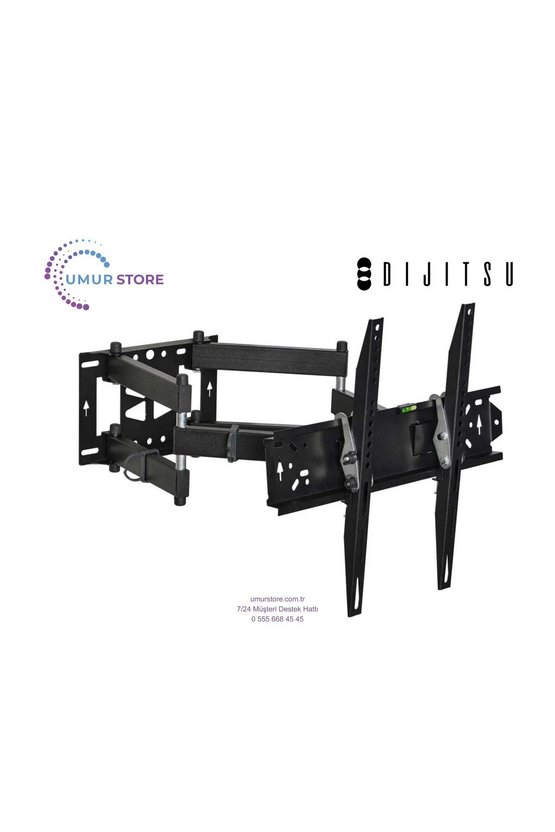 Dijitsu 75 (inç) Uyumlu Hareketli Televizyon Duvar Askı Aparatı-90 Kg Taşıma Kapasitesi