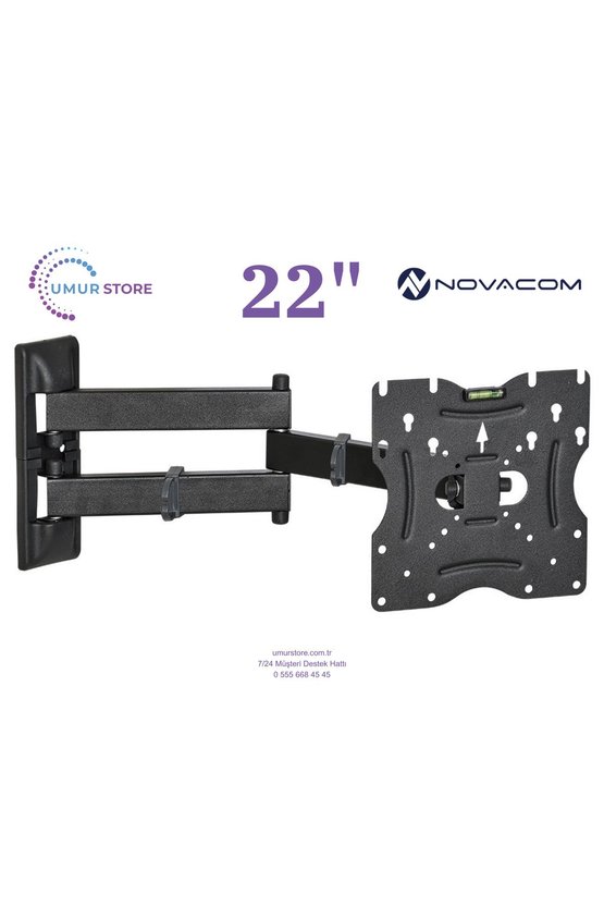 22inç 12V Tekne Karavan  22- 49 Lcd Led Televizyon Monitör Hareketli Duvar Askı Aparatı