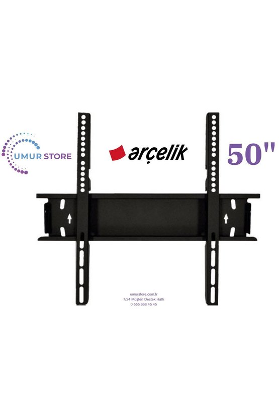 Arçelik 7 Serisi A50 D 790 B  50 4k 42, 43, 49, 50 Uyumlu Lcd Led TV Sabit Duvar Askı Aparatı