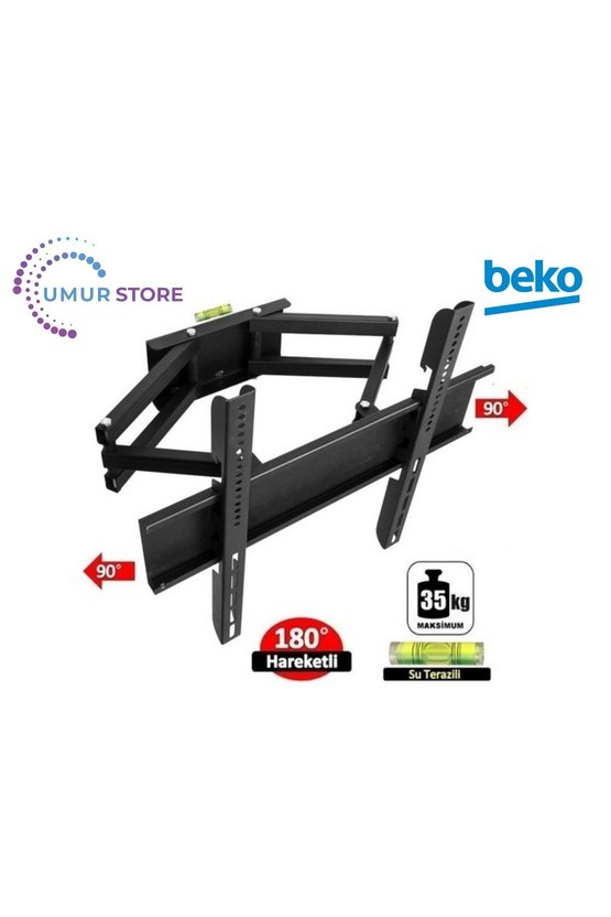 B50 C 865 B 4k 50 Smart 32- 55 inç Çift Kollu Hareketli Lcd Led Tv Askı Aparatı