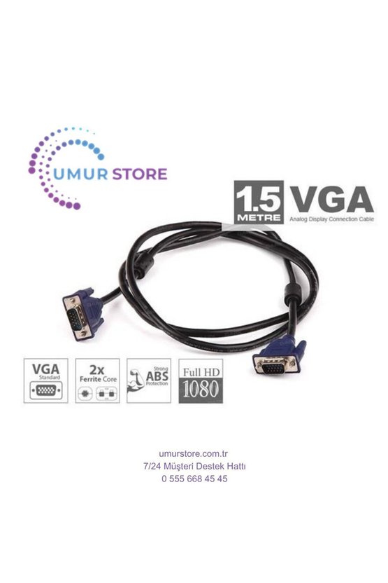1.5metre VGA Görüntü Kablosu