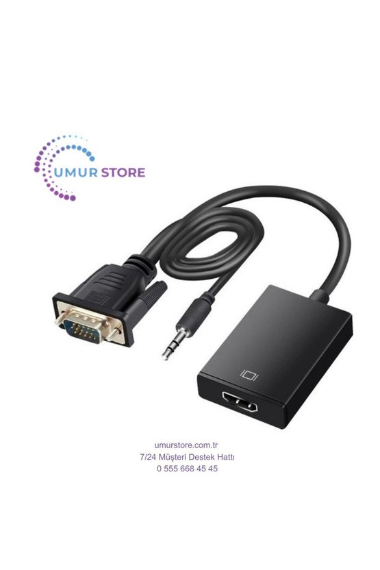 VGA To HDMI Çevirici VGA + Audio To HDMI Converter