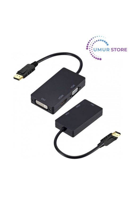 Displayport DVI HDMI VGA Çevirici Displayport HDMI DVI VGA Çevirici