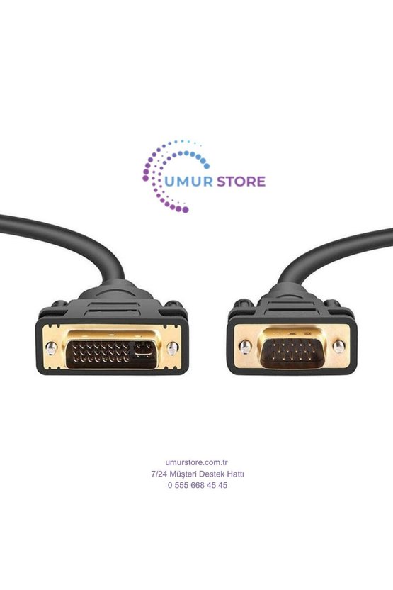 DVI VGA Kablo 1.8 Metre 24+5 DVI VGA Kablo