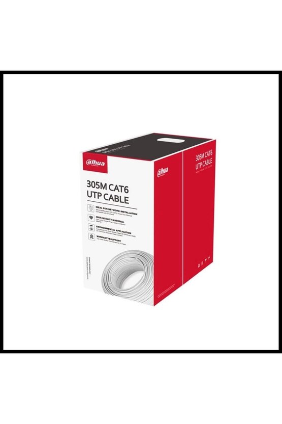 Dh-pfm923ı-6un-c, Cat6 305m, 24awg 0.53mm, Utp, %100 Bakır, Lszh Halogen Free Kablo, Beyaz Ren