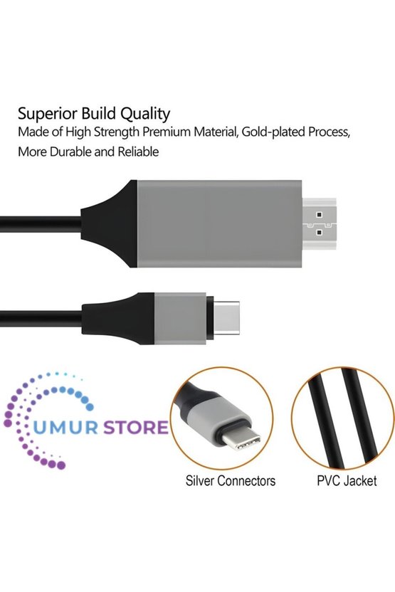 Type-C HDMI USB 3.1 Uyumlu Adaptör Kablosu Hdtv 30Hz 4K Usb-C Kablo Pc Için Monitör