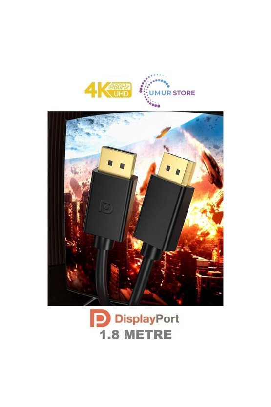 4K Displayport Dp Kablo 280hzfullhd 165hz2k 60hz4k 30hz5k Ultra Hd 4K V1.2 1.8metre