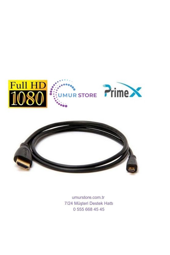 Micro HDMI To HDMI 1080P Fullhd Kablo - 1.5m