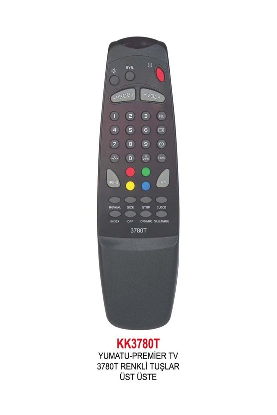 YUMATU-TV 3780T RENKLİ TUŞLAR ÜST ÜSTE KUMANDA