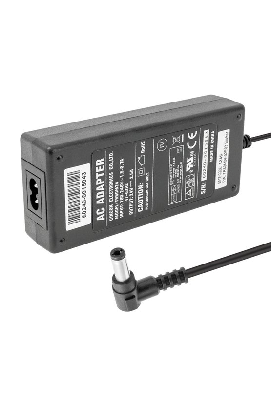 CINCON TR60M24 24 VOLT - 2.5 AMPER 60W 5.5*2.5 L UÇLU MASAÜSTÜ PLASTİK KASA ADAPTÖR