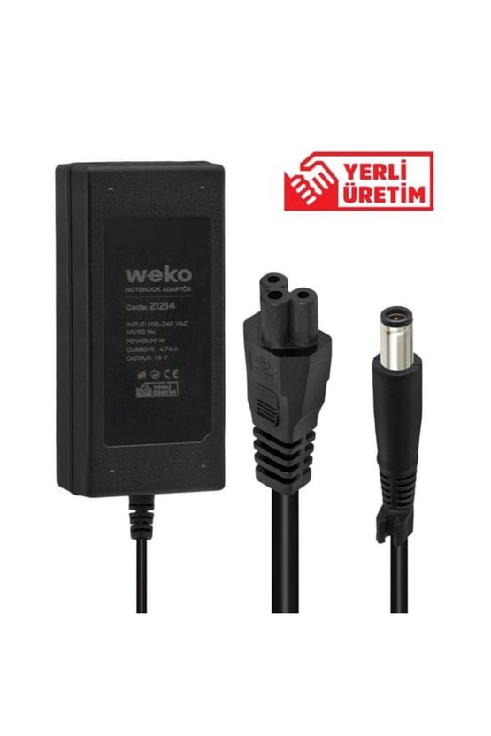 19 Volt 4.74 Amper 90 Watt Notebook Adaptör (7.4*5.0 Uçlu)