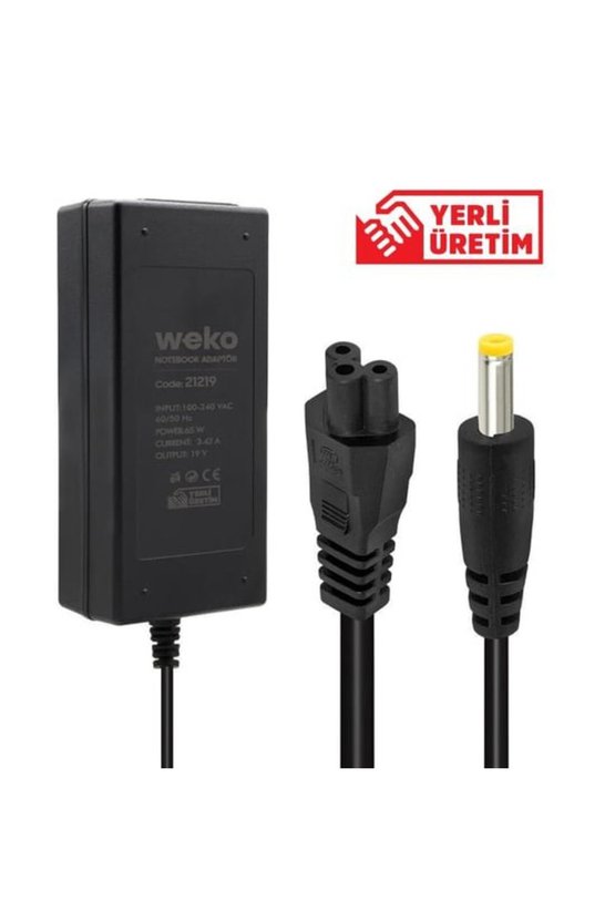 19 Volt 3.42 Amper 65 Watt Notebook Adaptör (4.0*1.7 Uçlu)
