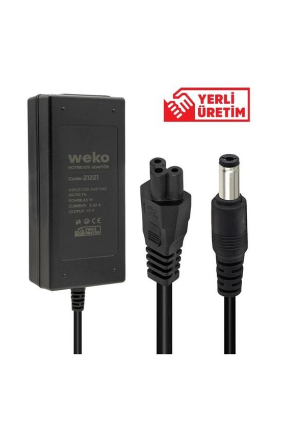 19 Volt 3.42 Amper 65 Watt Notebook Adaptör (5.5*2.5 Uçlu)
