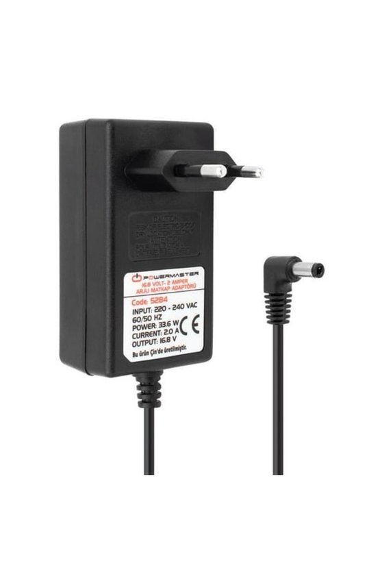 16.8 Volt - 2 Amper - 33.6 Watt 5.5*2.5 Mm L Uçlu Şarjlı Matkap Adaptörü