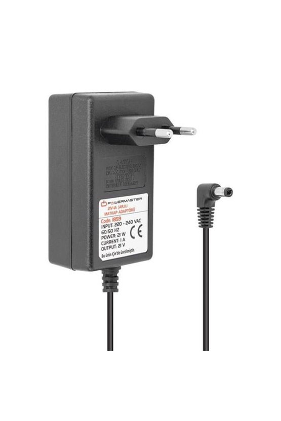 21 Volt - 1 Amper - 21 Watt 5.5*2.5 Mm L Uçlu Şarjlı Matkap Adaptörü