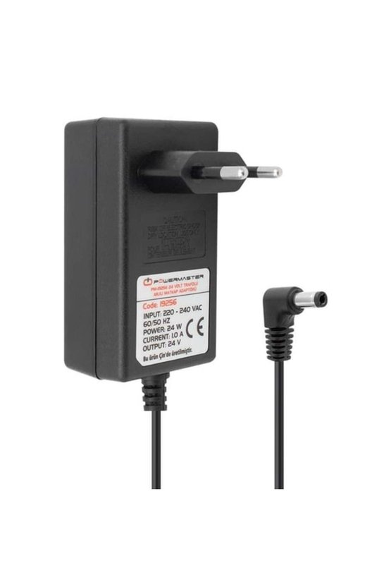 24 Volt - 1 Amper - 24 Watt 5.5*2.5 Mm L Uçlu Şarjlı Matkap Adaptörü