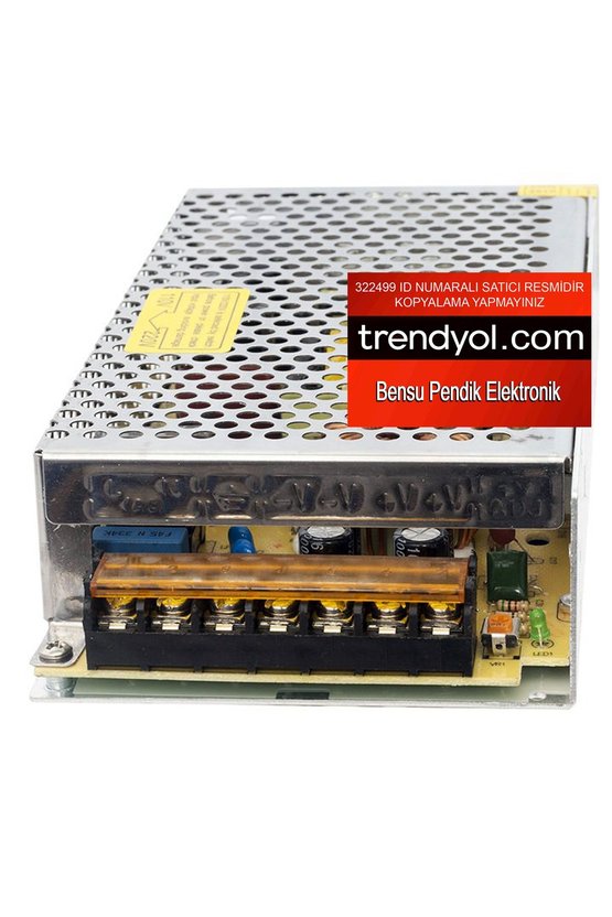 12 Volt 15 Amper 180 Watt Metal Kasa Adaptör Yerli Üretim Türk Malı Bensu Pendik Elektronik