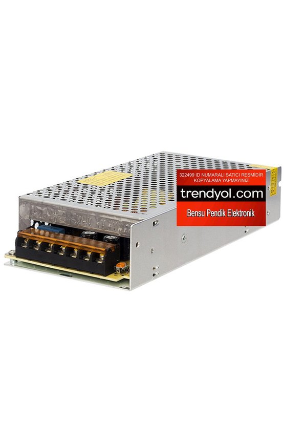 12 Volt 15 Amper 180 Watt Metal Kasa Adaptör Yerli Üretim Türk Malı Bensu Pendik Elektronik
