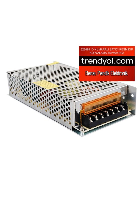 12 Volt 15 Amper 180 Watt Metal Kasa Adaptör Yerli Üretim Türk Malı Bensu Pendik Elektronik