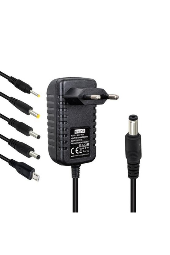 9 Volt 2 Amper 5 Uçlu Universal Tablet PC Adaptörü