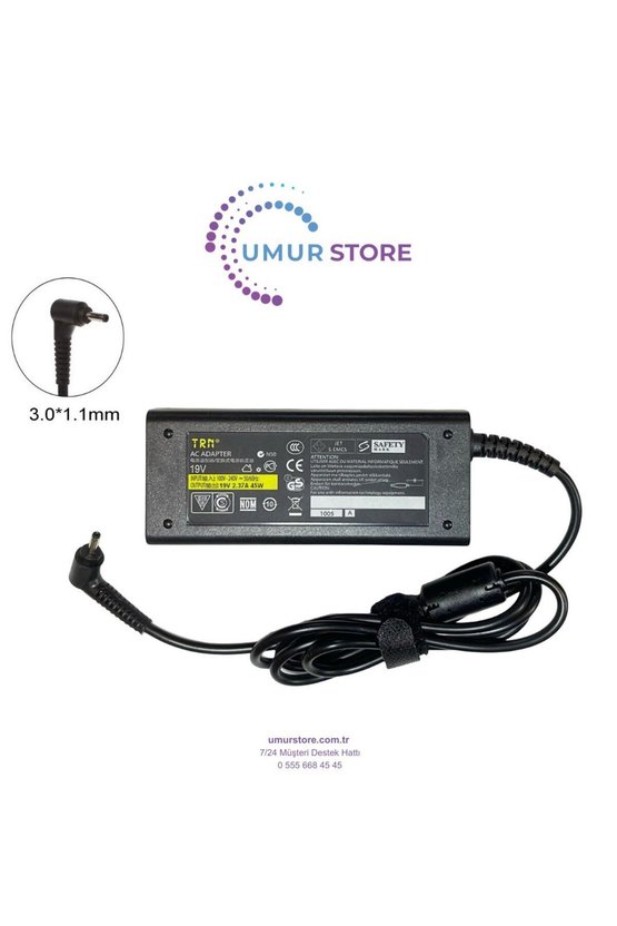 Acer A11-065N1A 3.0x1.1mm Notebook Adaptörü