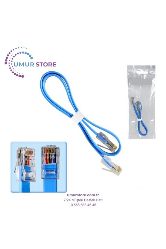 Cat6 Patch Network Ethernet Kablo Slim 30CM