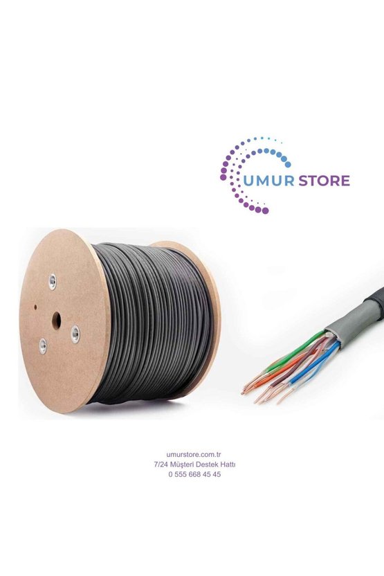 Cat6 Kablo 305MT 24AWG 0.51MM Dış Mekan