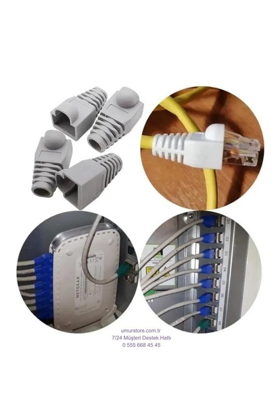 RJ45 Kılıf15 Adet-Cat6 CAT6E Cat5 CAT5E UYUMLURJ45 Siyah Kılıf RJ45 Cat5 Cat6 Kılıf