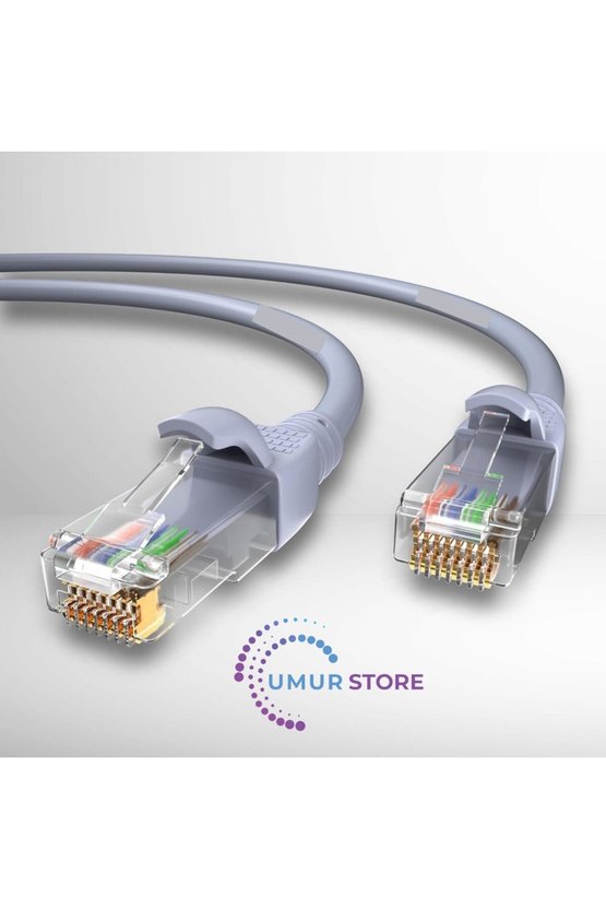 Kablo 5m Cat6 Utp Network-Ağ-Ethernet Patch Kablosu Lszh 24 Awg (Gri)
