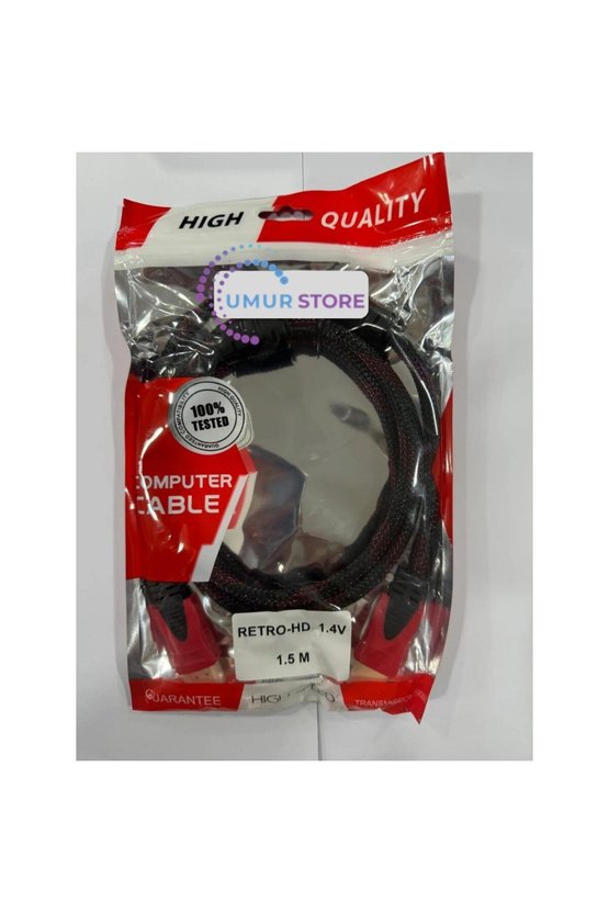 1.5mt HDMI Bakır Korumalı Kablo