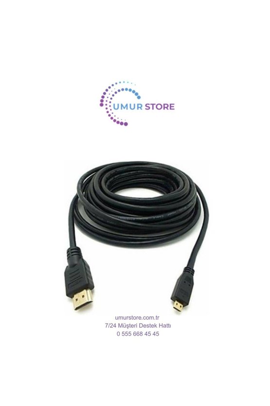10 Metre Micro HDMI Kablo 10M Mikro HDMI Micro Hdmi To Hdmi Telefonlara Olmaz