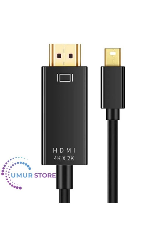 Mini Display Port To HDMI Kablo 4KX2K Video Aktarma Kablosu 1.8 Metre