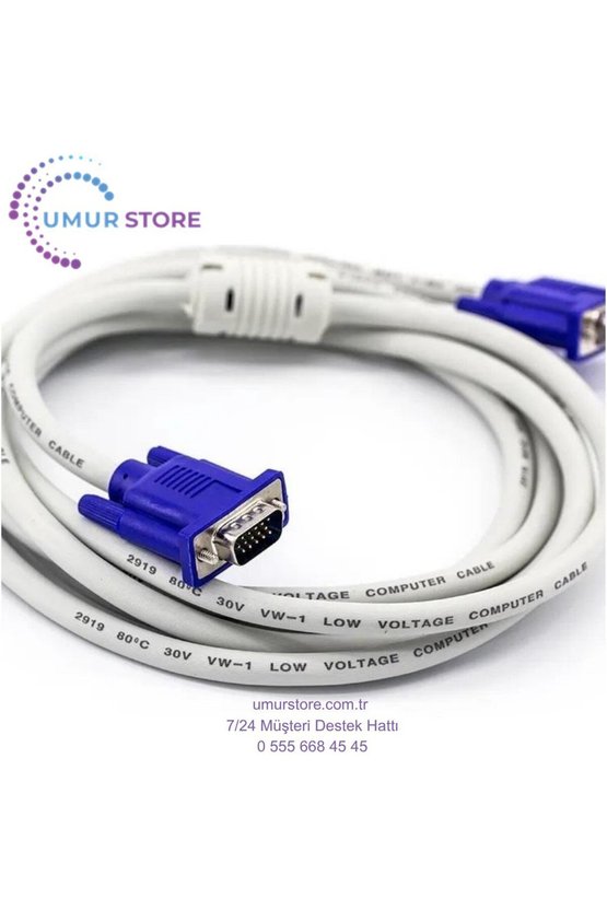 Primex SLX-143 VGA Fm 15P 3 Metre VGA Uzatma Kablosu Beyaz, Erkek Dişi VGA Kablo