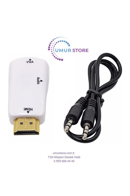 Hdmi To Vga Çevirici Dönüştürücü Adaptör