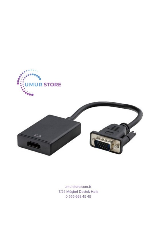 VGA To HDMI Çevirici + Ses