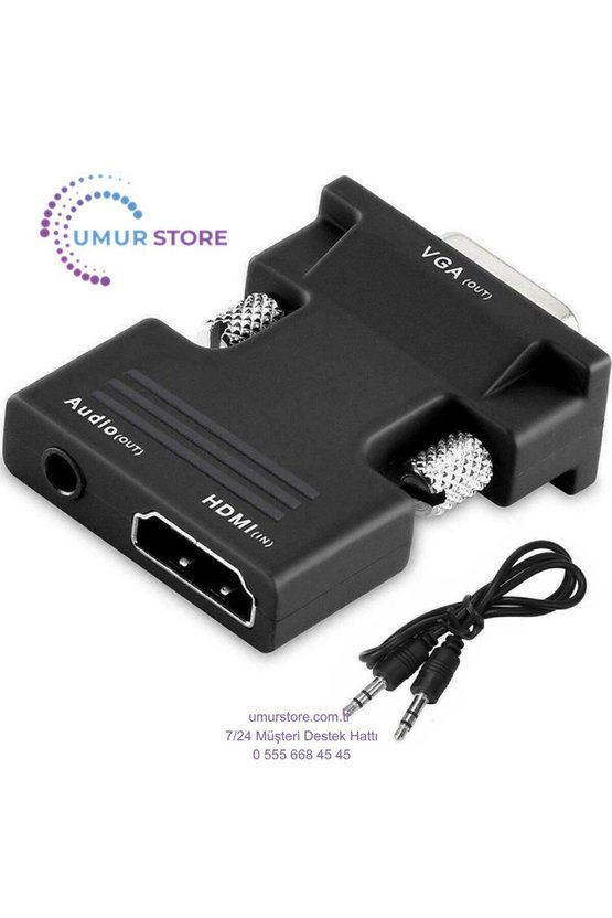 Ses Destekli HDMI To Vga Kablo Çevirici Dönüştürücü