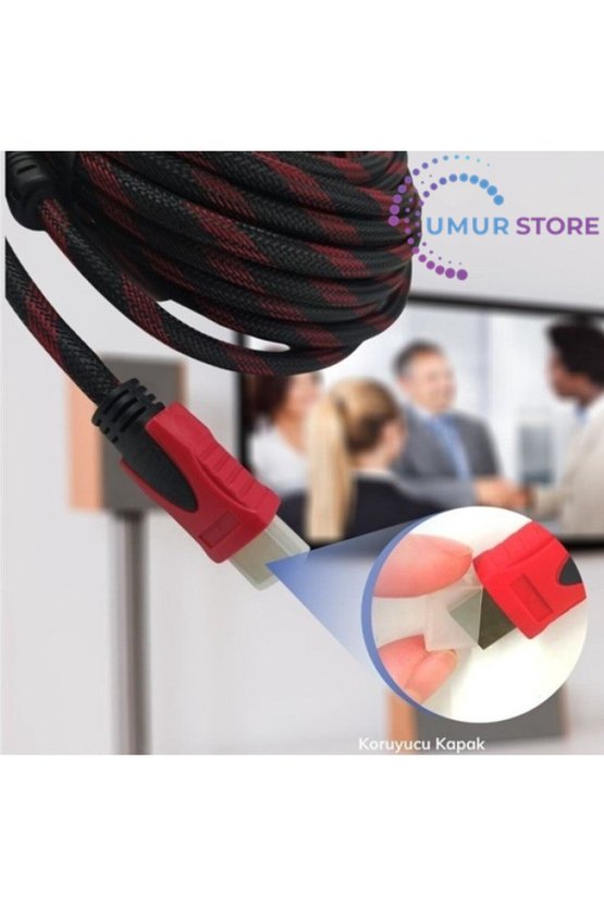 3mt Üç 3 Metre Sargılı HDMI Kablo Full Hd 1080 3D 4K 2160P Kaliteli Hdmi 2k 4K HDMI 2.0