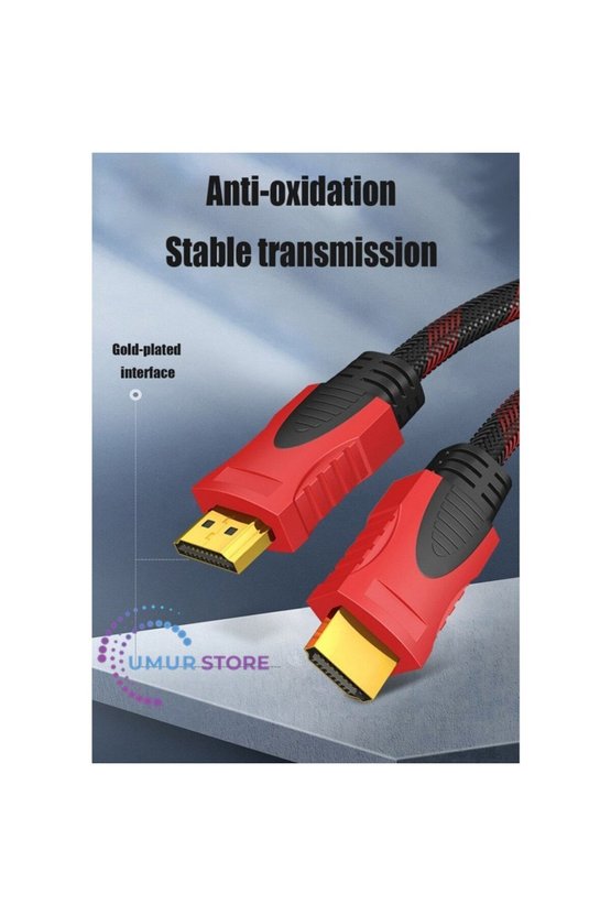 3mt Üç 3 Metre Sargılı HDMI Kablo Full Hd 1080 3D 4K 2160P Kaliteli Hdmi 2k 4K HDMI 2.0