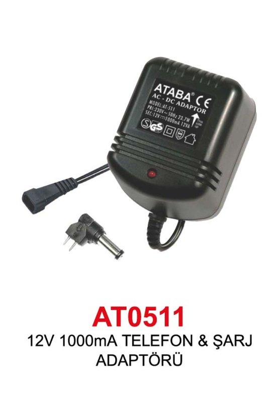 12V 1000mA TELEFON & ŞARJ ADAPTÖRÜ
