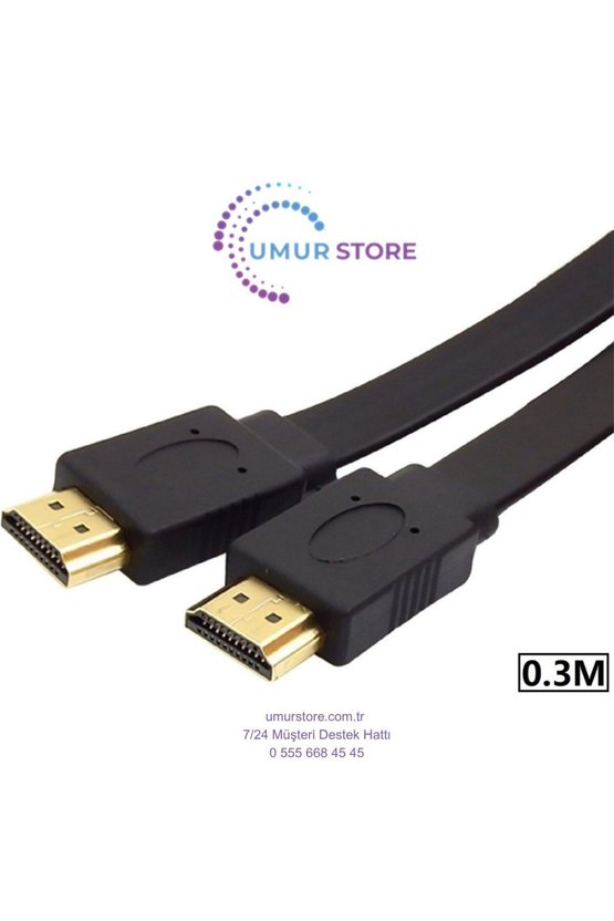 Yassı Flat Slim HDMI Kablo Uyumlu 4K Full Hd 4K 60hz 2.0 Uyumlu Kablo
