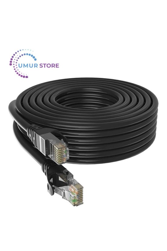 Cat6 Patch Kablo 20 Metre- Siyah
