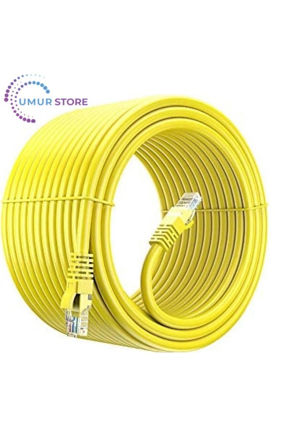 Cat6 Patch Kablo 20 Metre- Sarı