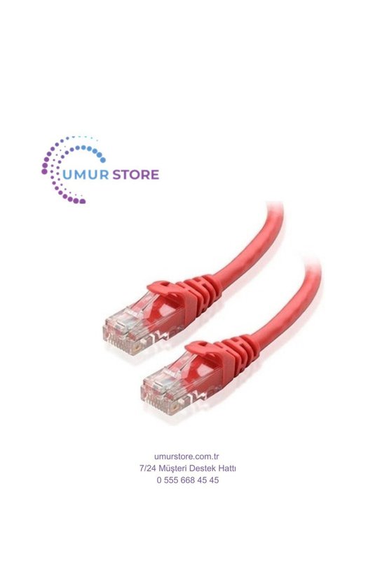5m Kırmızı Cat6 Patch Kablo