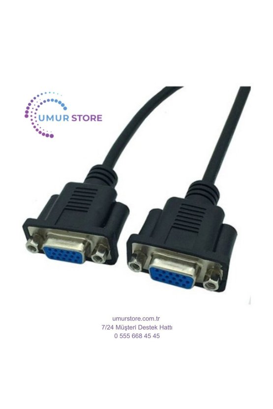 30 cm Dişi Dişi VGA Kablo Panel Tipi Dişi Dişi 30 cm VGA Kablo 15 Pin Dişi Dşi Kablo