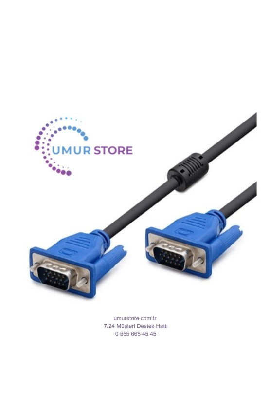 40 Metre VGA Kablo Erkek Erkek 40 Metre VGA Kablo 15 Pin Erkek Erkek Kablo