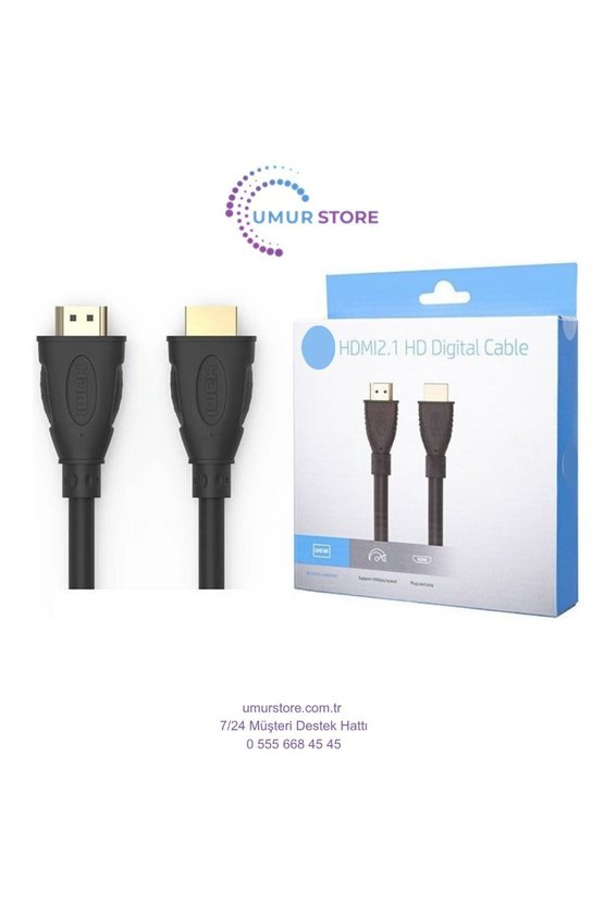 DHC-HD02-02M HDMI 2.1 Yüksek Hızlı 48 Gpbs 8K(7680 x 4320) 2m Kablo