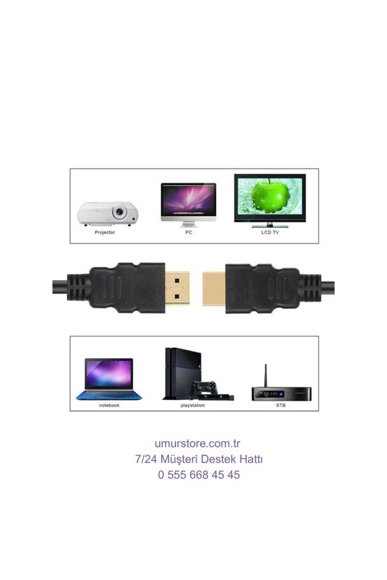HDMI To HDMI 30CM Kısa HDMI Kablo Altın Uçlu Full Hd 3D LCD LED Ps3 Uydu Receiver