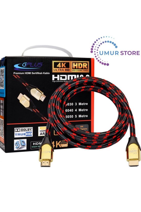 4K60 1 Metre HDMI 2.0 18 Gbps 4K Ultra Hd Premium 4K 60Hz 26 AWG D-Hdr Hdcp 2.2 Earc 18 Gbps