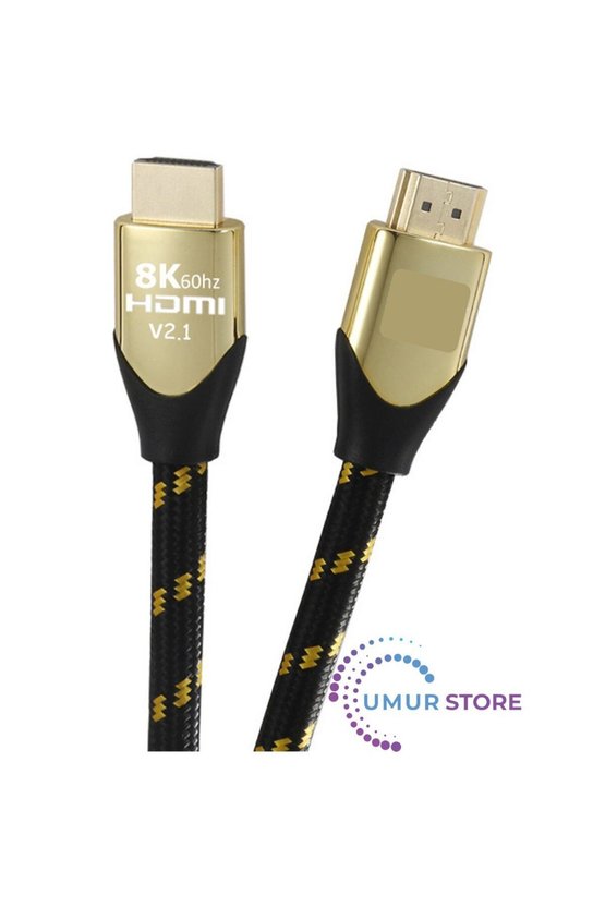 8K60 2 Metre HDMI 48 Gbps 8k Ultra Hd Sertifikalı 8k 60Hz 4320P 4K 120Hz 26 Awg D-Hdr Hdcp 2.3 Earc