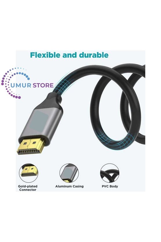 4K 120Hz  8k 60Hz HDMI Kablo 183 cm 48 Gbps HDMI 2.1 Görüntü Aktarım